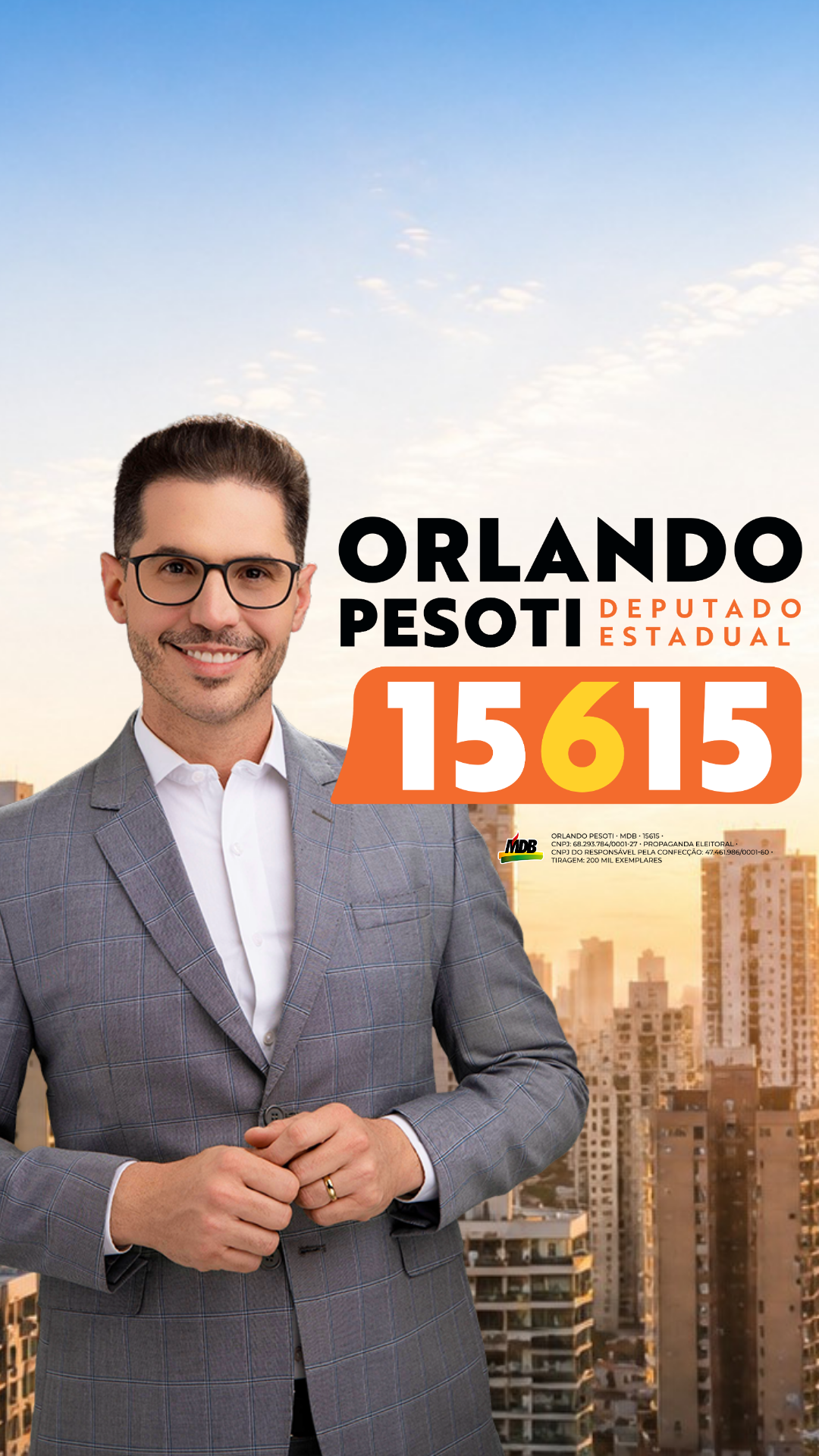 Orlando Pesoti, pré-candidato a Deputado Estadual pelo MDB
